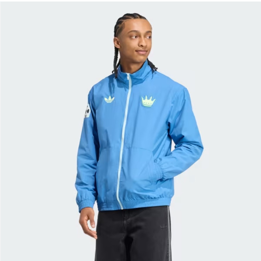 New Adidas Archive Anthem Charlotte FC Blue MLS Jacket Size Medium